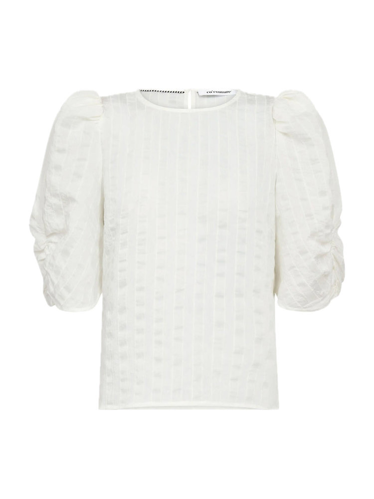 Co'Couture SAILACC STRIPE PUFF SS BLOUSE