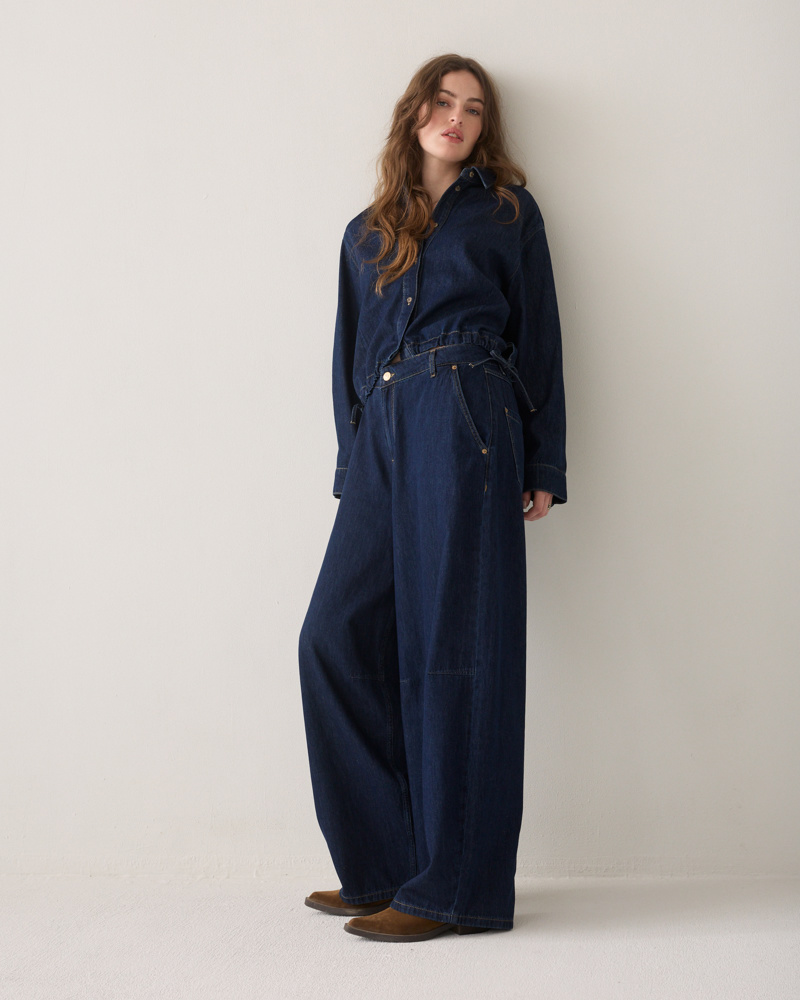 Summum Denim blouse Light Cotton twill