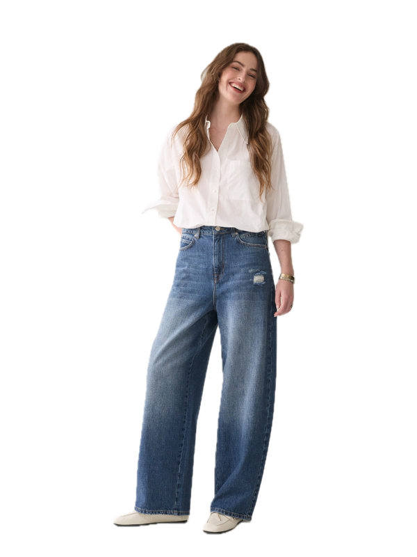 Summum Loose fit jeans Mid weight cotton denim