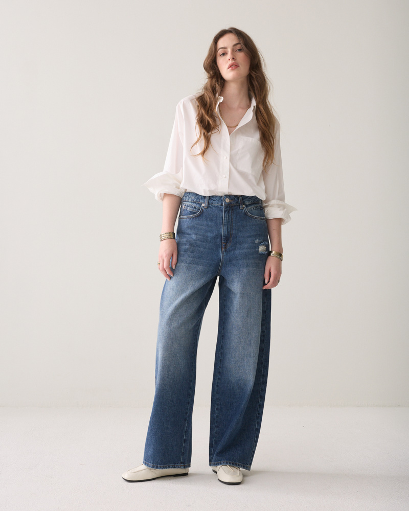 Summum Loose fit jeans Mid weight cotton denim