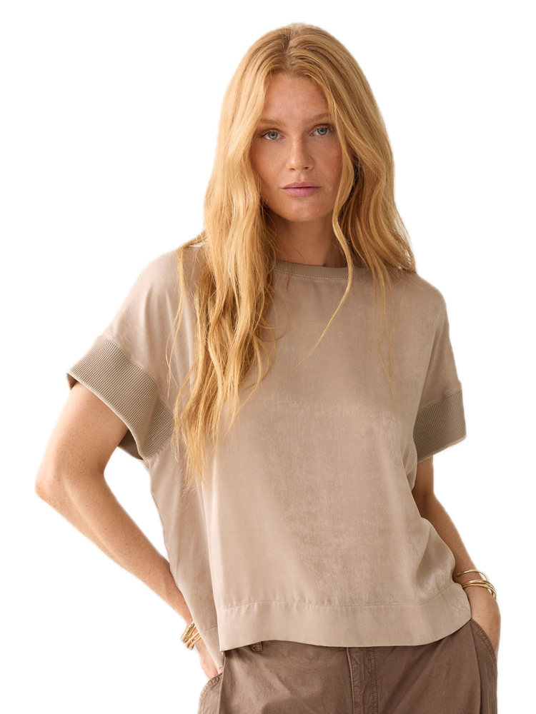 Summum Satin jersey mix Boxy top
