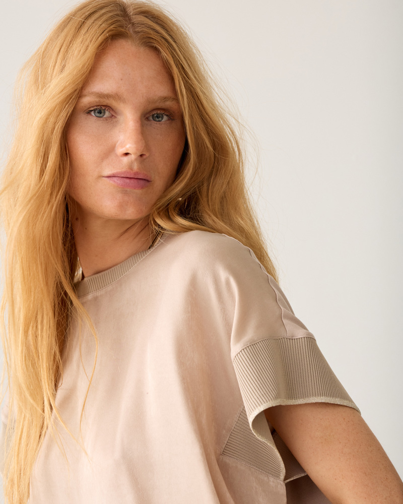 Summum Satin jersey mix Boxy top