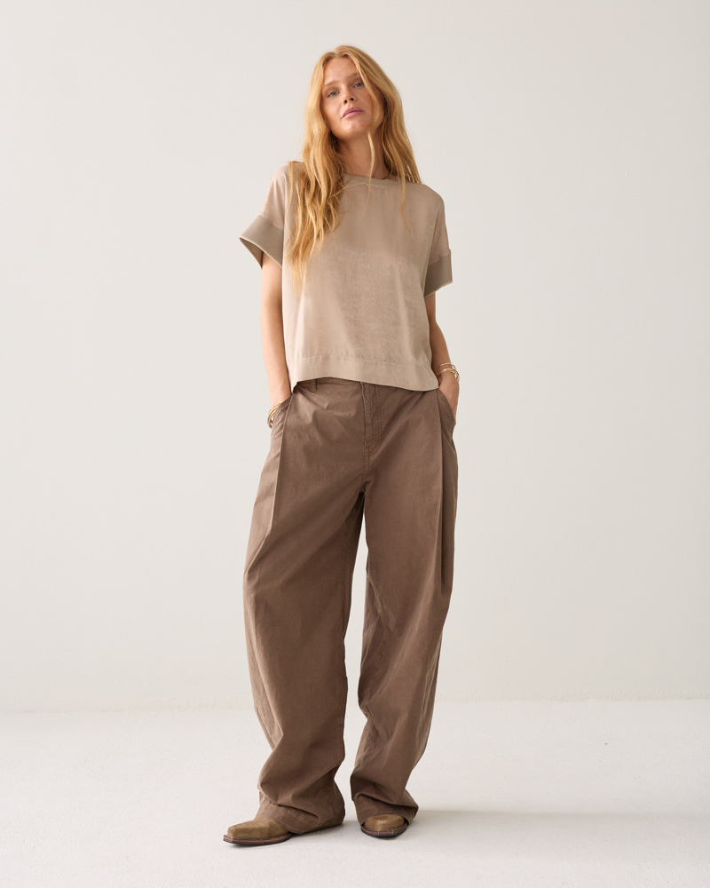 Summum Satin jersey mix Boxy top